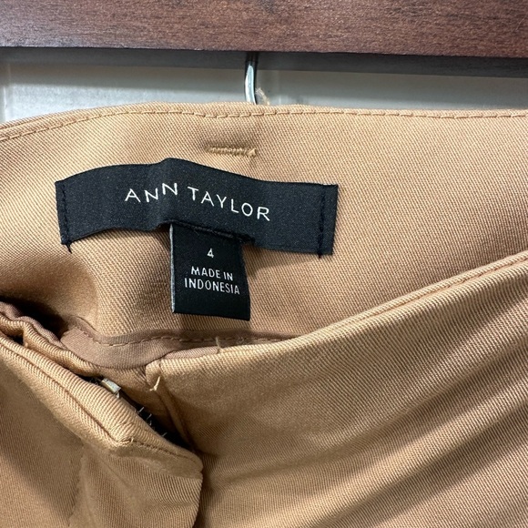Ann Taylor Camel High Waist Wide Leg Trousers 4 - Picture 5 of 5